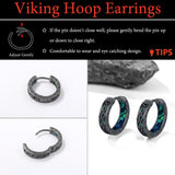 14K Gold Plated  Viking Hoop Earrings