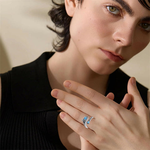 Sterling Silver Dragonfly Jesus Fish Adjustable Spoon Ring for Women