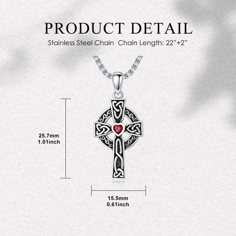 Sterling Silver Cross Pendant Necklace Christian Religious Jewelry Gifts for Anniversary