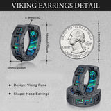 14K Gold Plated  Viking Hoop Earrings