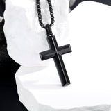 14K Gold Plated Cross Necklace for Men with Adjustable Chain Jewelry Gift for Him