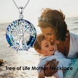 Sterling Silver Tree of Life Necklace Mother Daughter Mother Son Pendant Necklace Gift for Mother's Day Christmas