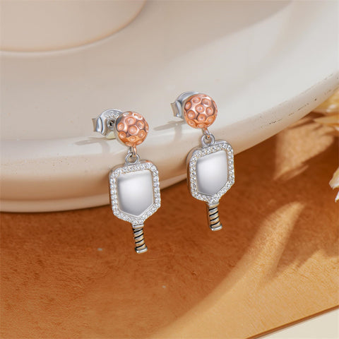 Sterling SilverHockeyBasketball Softball Football Volleyball Pickleball Soccer Baseball Tennis Stud Sport Earrings