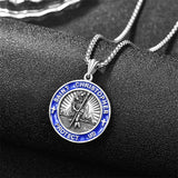 925 Sterling Silver Patron Saint Medals Saint Christopher Amulet Saint Michael Necklace Protection Jewelry for Men