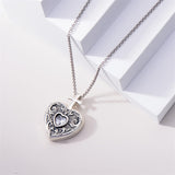 925 Sterling Silver Birthstone Vintage Cross Heart Shaped Photo Pendant  Necklace