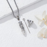 Sterling Silver Animal Angel Wings Pet Jesus Bullet Urn Necklaces for Ashes for Men