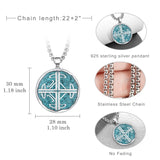 14K Gold Plated Turquoise Malachite Abalone Shell Cross Pendant Necklace for Men