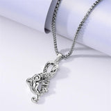 Sterling Silver  Poseidon Trident  Pendant Necklace for Men