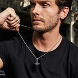 Sterling Silver Celtic Knot Wolf Thors Hammer Pendant Necklace for Men