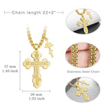 14K Gold Plated  Cross Necklace Religious Amulets Jewelry Gifts