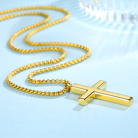 Stainless Steel Cross Pendant Necklace