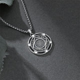 Sterling Silver AA Sobriety Alcoholics Anonymous  Pendant Necklace for Men