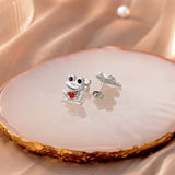 925 Sterling Silver Frog Stud Earrings