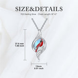 Sterling Silver Dove Hummingbird Red Cardinal Pendant Necklace