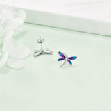 Sterling Silver Dragonfly Stud Earrings