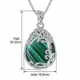 14K Gold Plated Teardrop Tree of Life Necklace for Women