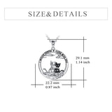 Cat Animal Necklace Sterling Silver Cute Animal Pendant Jewelry Gifts for Women