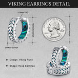14K Gold Plated  Viking Hoop Earrings