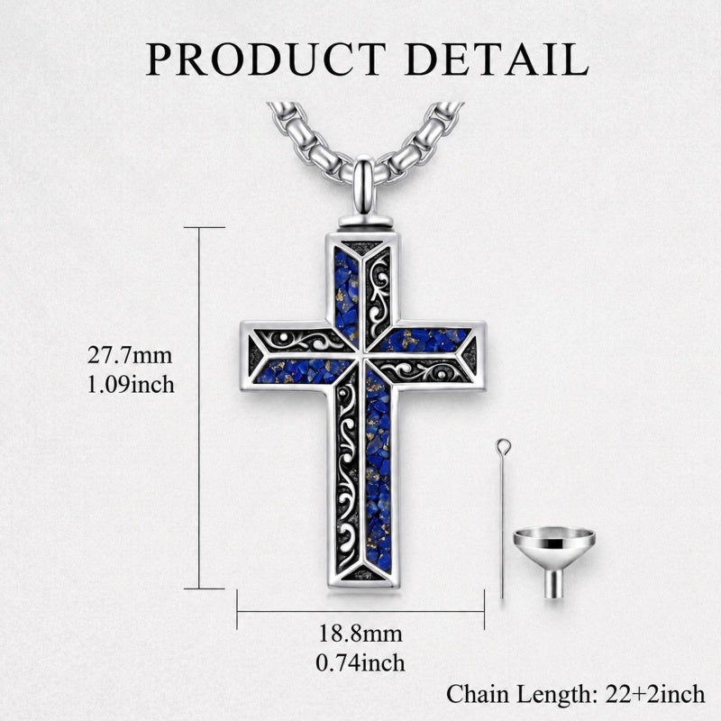 Sterling Silver Cross Hummingbird Cardinal  Rose Sunflower Urn  Necklace for Ashes Cremation Jewelry