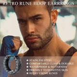 14K Gold Plated  Viking Hoop Earrings