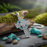 Sterling Silver Cross Pendant Necklace Christian Religious Jewelry Gifts for Anniversary