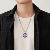 Sterling Silver Peace Sign Coexist Peace Symbol Pirate Tree of Life Thor's Hammer Wolf Raven Viking Series Necklace