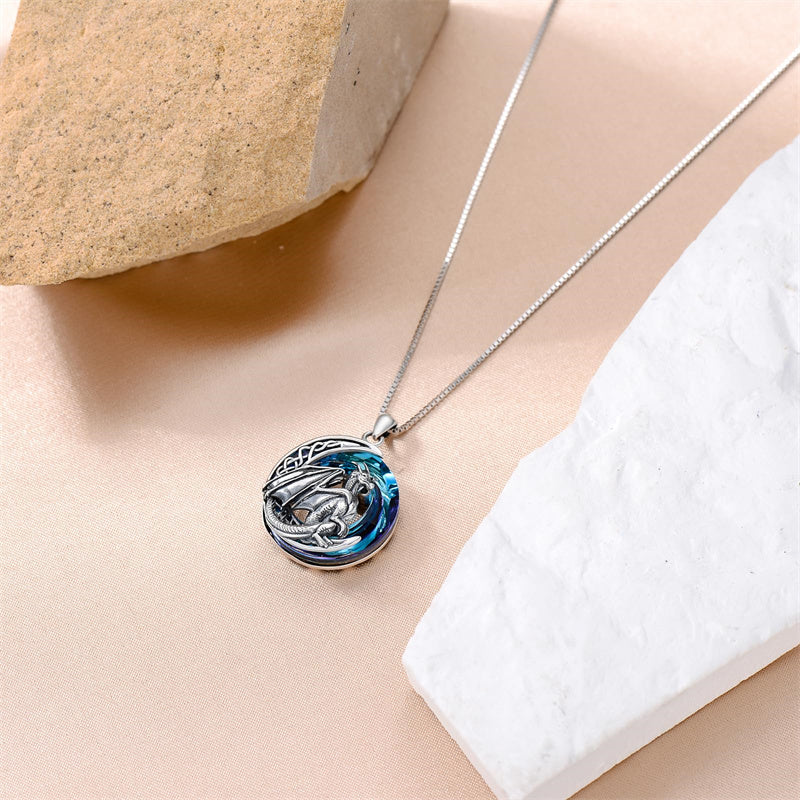 Sterling Silver Dragon Eagle Lion Tiger Wolf Pendant Necklace