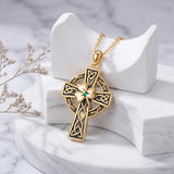 14K Gold Plated Cross Necklace for Women
