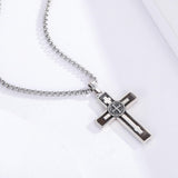 14K Gold Plated Cross Pendant Necklace Protection Jewelry Religious Gift