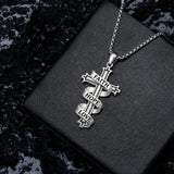 Sterling Silver Cross Pendant Necklace Christian Religious Jewelry Gifts for Anniversary
