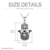 Sterling Silver Hamsa Tree of Life Viking Lion Butterfly Evil Eye Yin Yang Eye of Horus Pendant Necklace