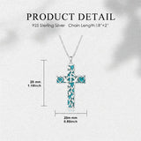 Sterling Silver Cross Pendant Necklace for Women Southwestern Cross Jewelry Gifts