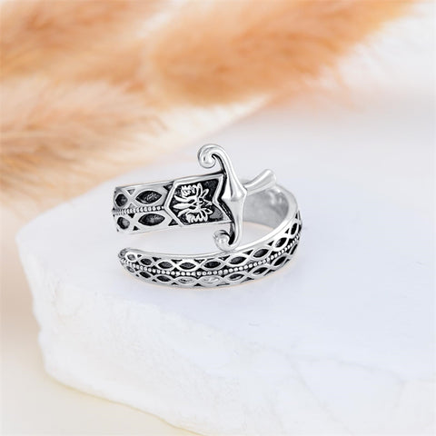 Sterling Silver Sword Dagger Adjustable Ring