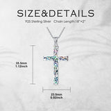 Sterling Silver Cross Pendant Necklace Christian Religious Jewelry Gifts for Anniversary