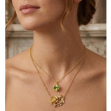 14K Gold Birthstone Birth Flower  Pendant Necklace Birthday Jewelry Gifts for Women