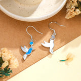 Sterling Silver Turquoise Owl Dragonfly Butterfly Hummingbird Dangle Earrings