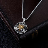 Sterling Silver Dragon Eagle Lion Tiger Wolf Pendant Necklace