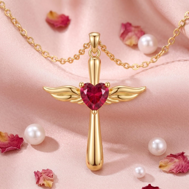 10K 14K 18K Gold Cross Pendant Necklace Religious Jewelry Gifts for Men and Women