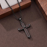 Sterling Silver Cross Pendant Necklace Christian Religious Jewelry Gifts for Anniversary
