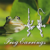 Sterling Silver Highland Cow Squirrel Cat Frog Dangle Earrings