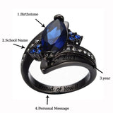 Sterling Silver Personalized Engraved Birthstone Class Ring Graduation Ring