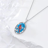 Sterling Silver Turquoise Dragonfly Butterfly Cardinal Pendant Necklace  with Memorial Engraved