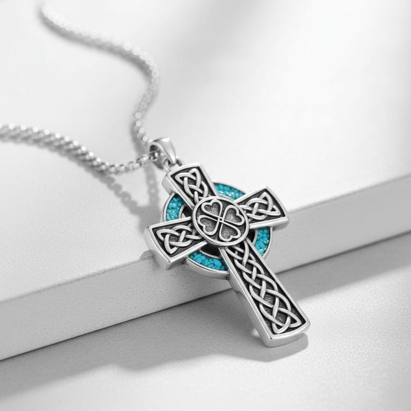 Sterling Silver Cross Pendant Necklace Christian Religious Jewelry Gifts for Anniversary