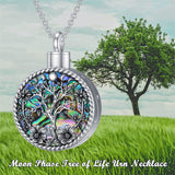 Urn Necklace for Ashes Tree of Life Cremation Urn Pendant Necklaces S925 Sterling Silver Keepsake Memorial Remains Pendant for Women