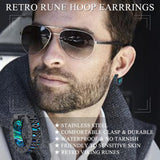 14K Gold Plated  Viking Hoop Earrings