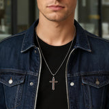 14K Gold Plated Wooden Cross Necklace  Christian Jewelry Gifts for Men