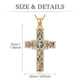 14K Gold Plated Cross Pendant Necklace Faith Jewelry Gift for Women