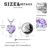 Sterling Silver Crystal Guardian Angel Caduceus Pendant Necklace