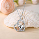 Sterling Silver Koala Raccoon Fox Otter Pendant   Necklace