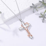 Sterling Silver Cross Pendant Necklace Christian Religious Jewelry Gifts for Anniversary